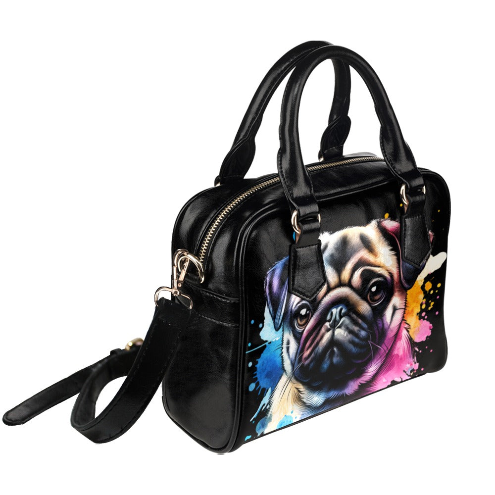 Pug Shoulder Bag - Watercolor