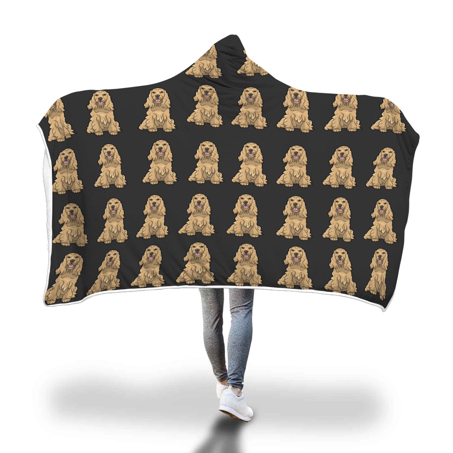 Cocker Spaniel Hooded Blanket