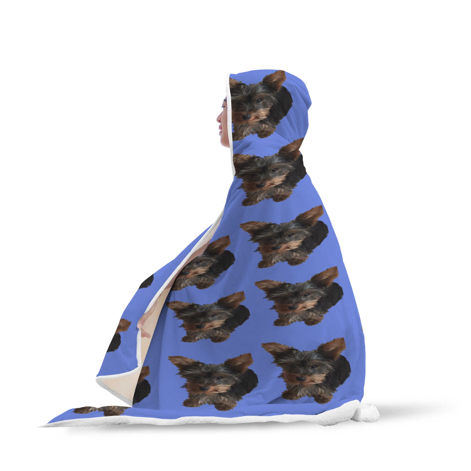 Yorkshire Terrier Hooded Blanket