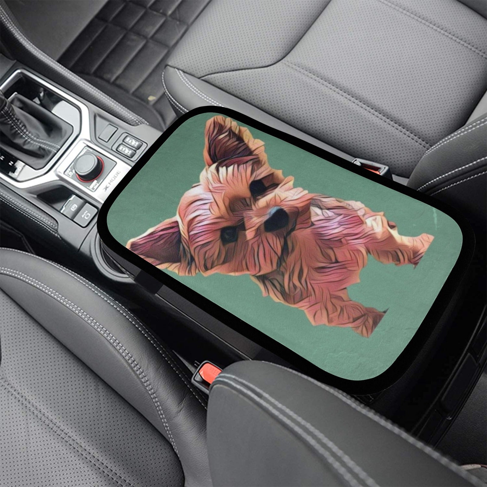 Yorkie Car Console Cover