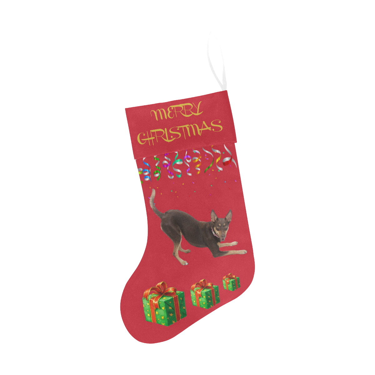Australian Kelpie Christmas Stocking