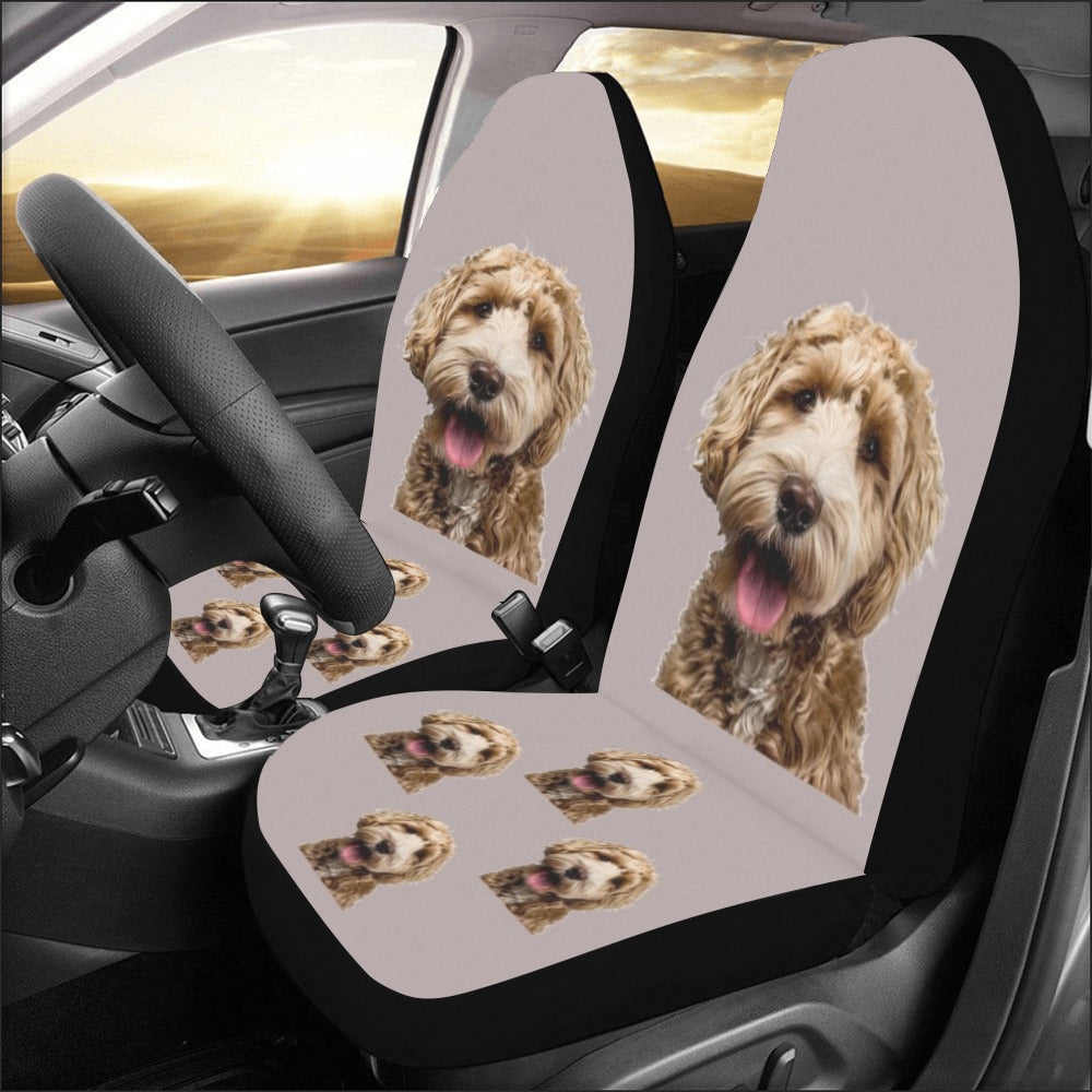 Labradoodle Car Seat Covers (Set of 2) - Tan