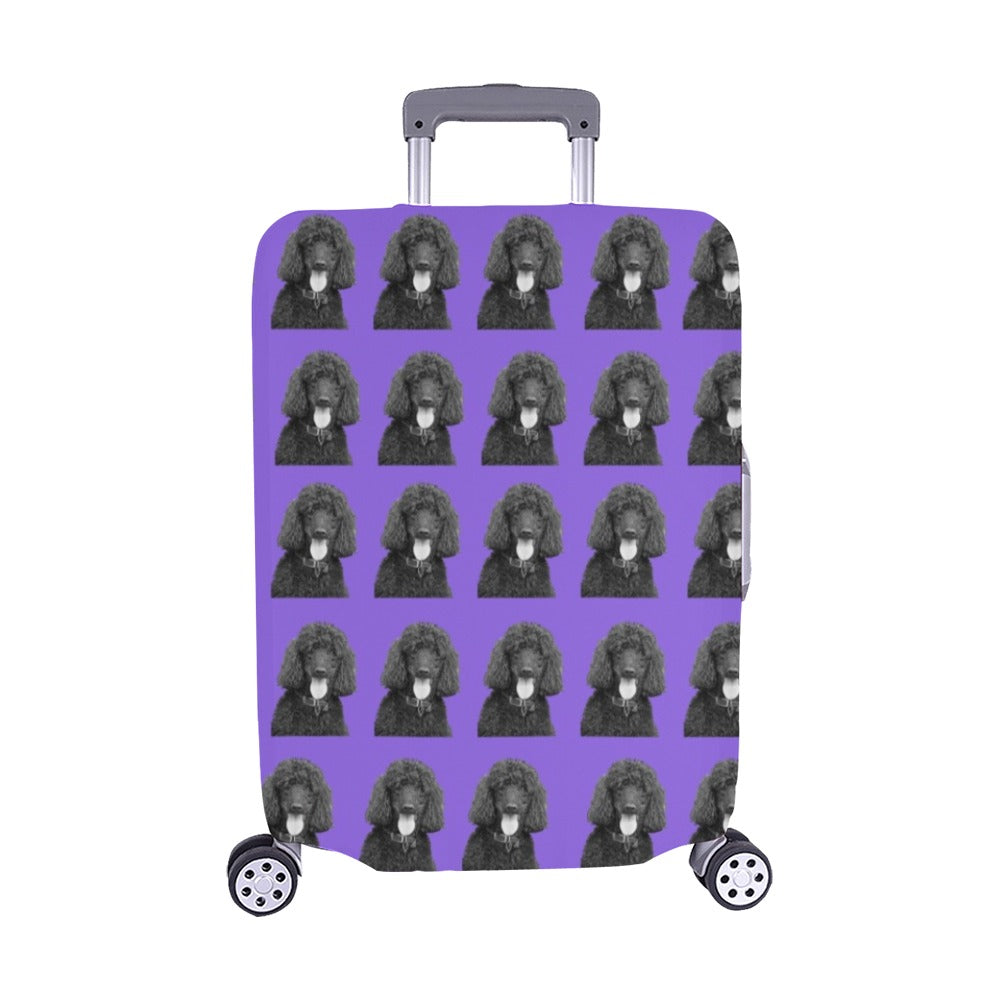 Poodle Luggage Cover ( Black Standard)