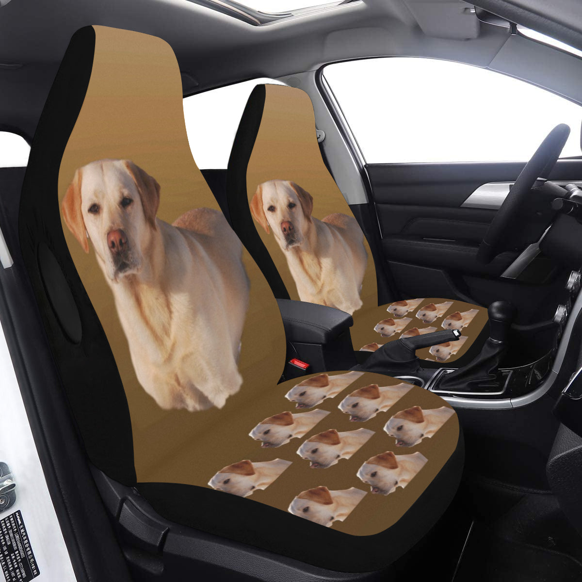 Yellow Lab Car Seat Covers (Set of 2)- Airbag compatible