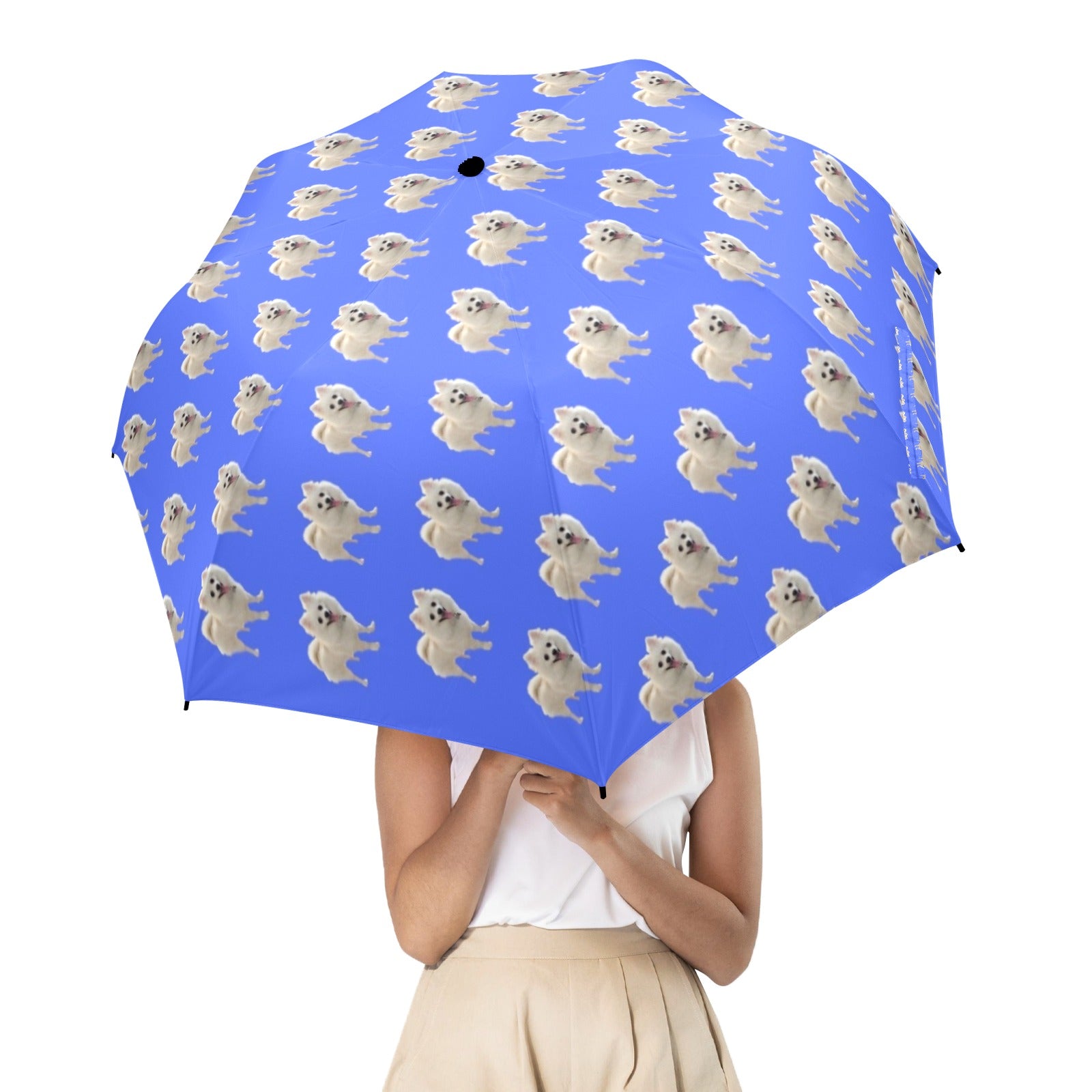 Pomeranian Umbrella - White