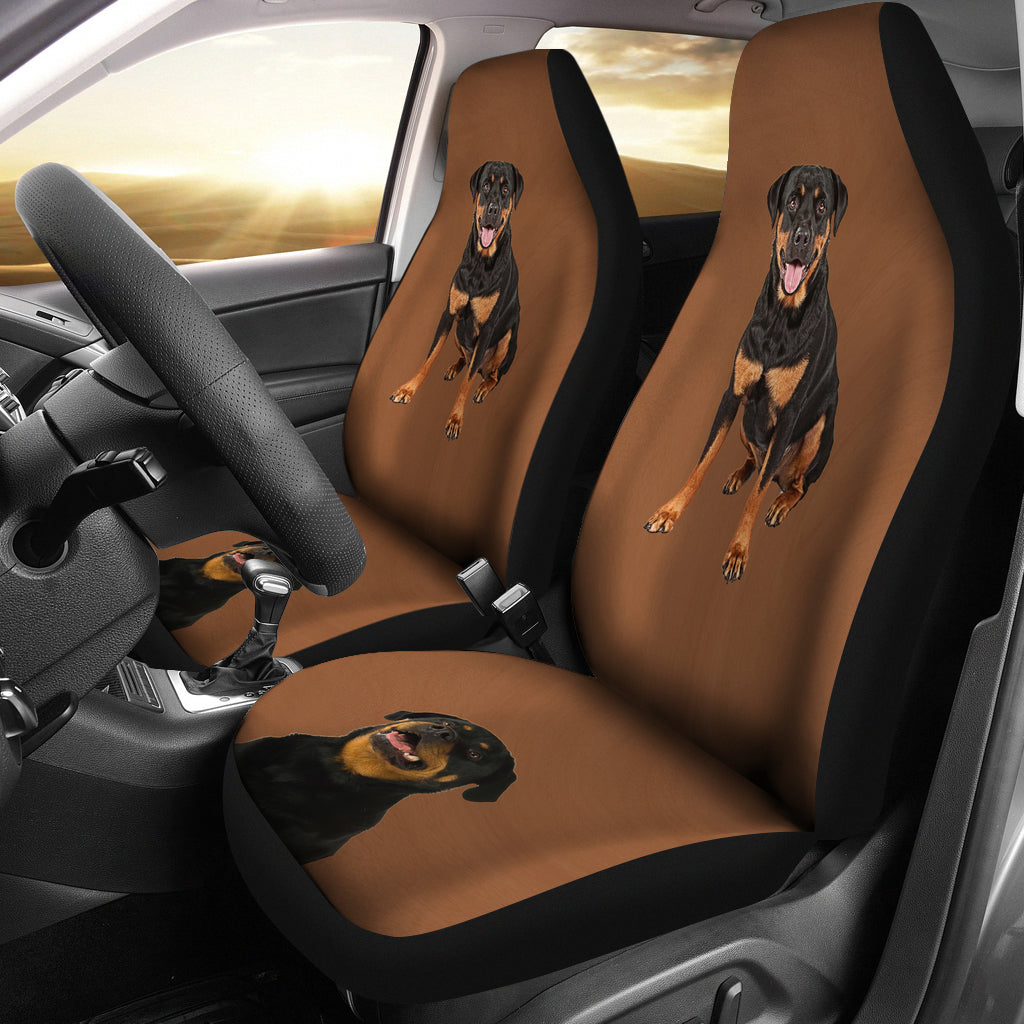 Rottweiler Car Seat Covers - Brown (Set of 2)