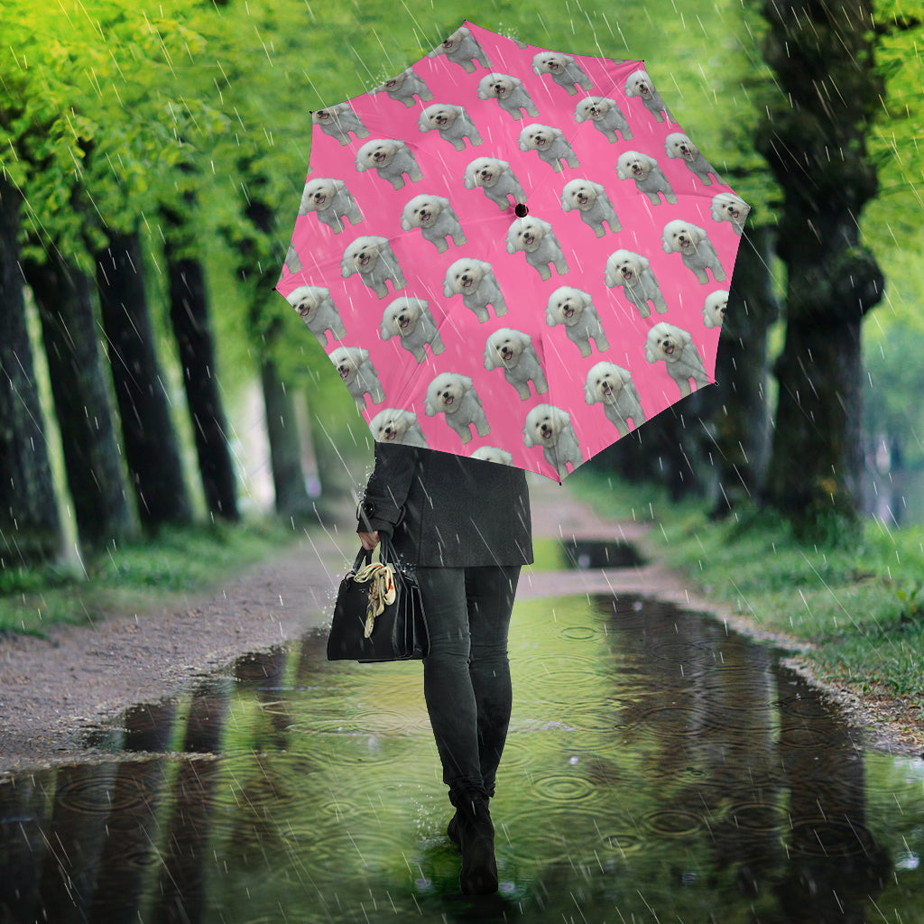 Bichon Umbrella Pink - Semi Automatic PP