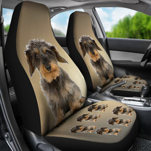 Wire Haired Dachshund 2 Car Seat Cover (Set of 2)