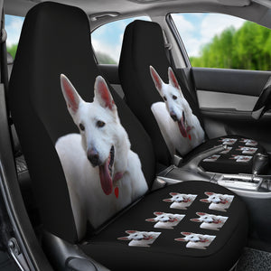 German Shepherd Car Seat Covers (Set of 2) White German Shepherd