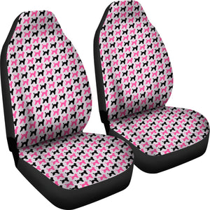 Poodle Car Seat Covers - Pink (Set of 2)