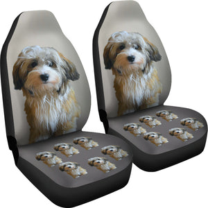 Havanese Puppy Car Seat Cover (Set of 2)