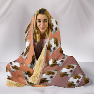 Brittany Spaniel Hooded Blanket