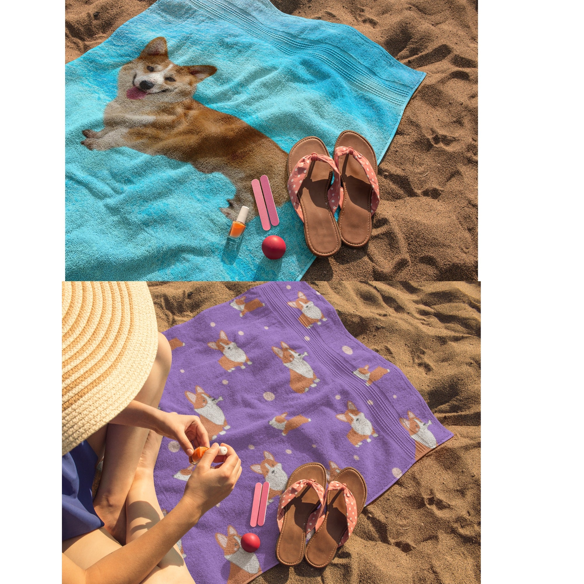 Corgi Beach Towels