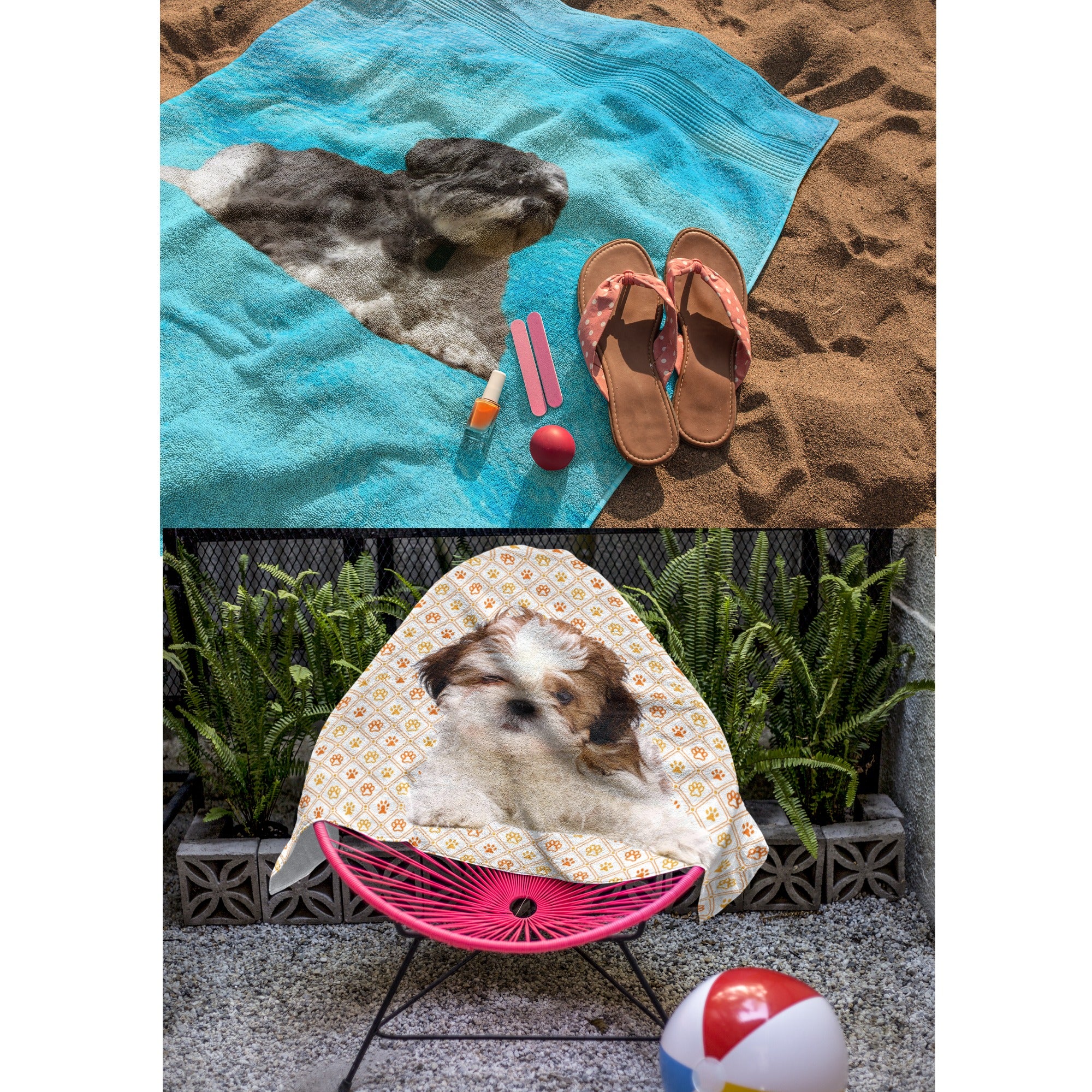 Shih Tzu Beach Towels