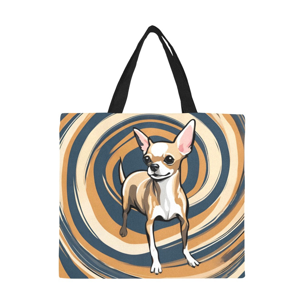 Chihuahua Canvas Tote Bag - Swirl