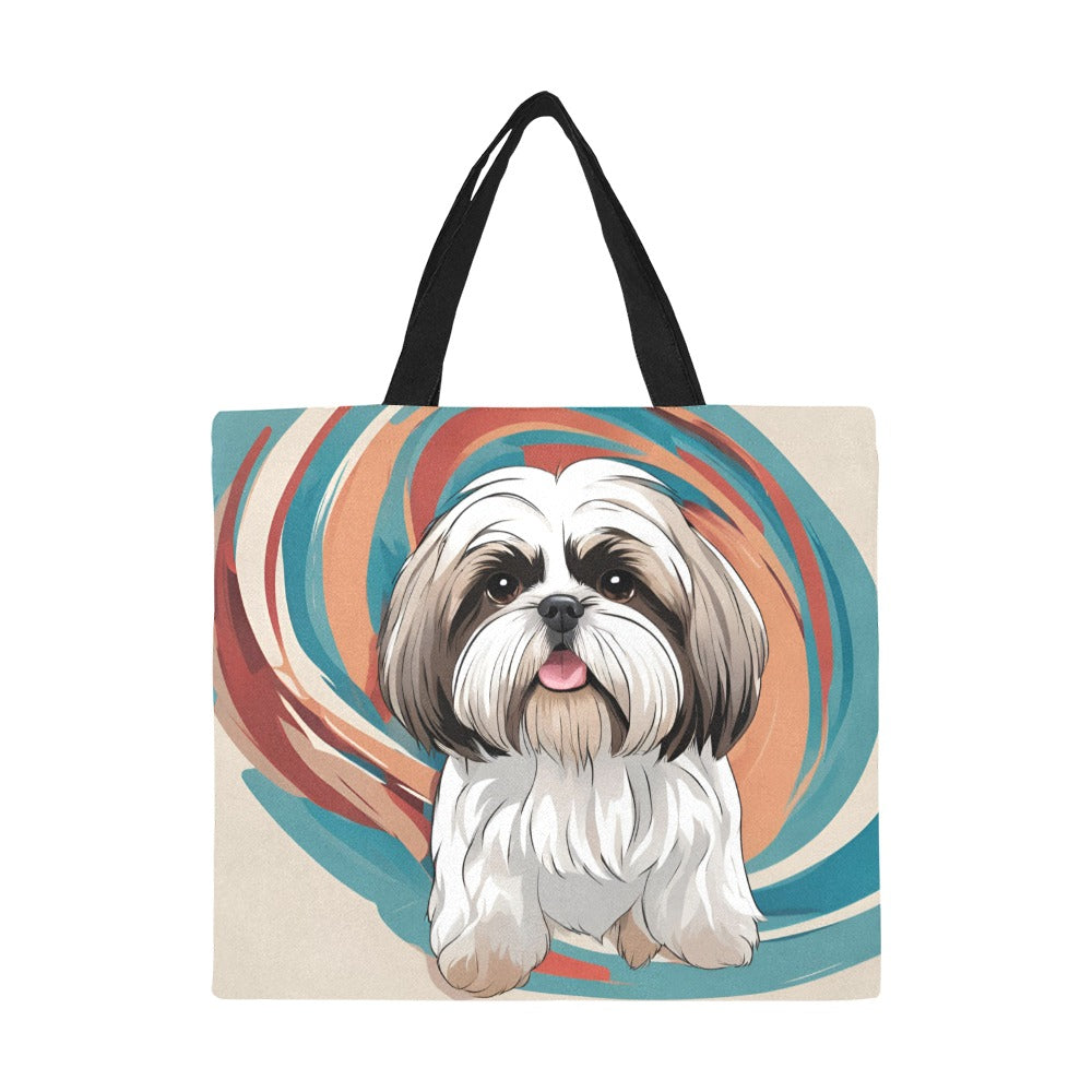 Shih Tzu Canvas Tote Bag - Swirl