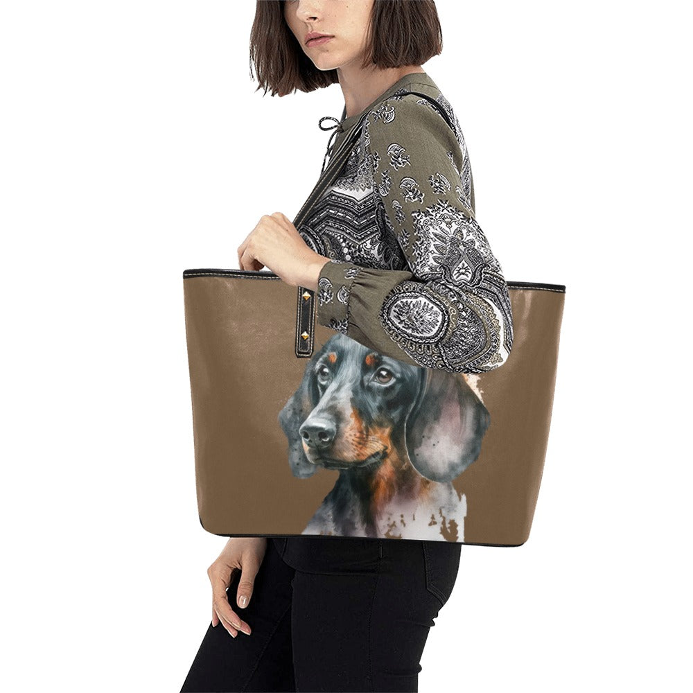 Dachshund Tote Bag - Brown