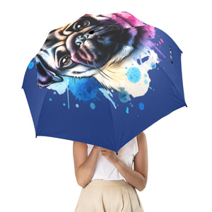 Pug Umbrella - Watercolor