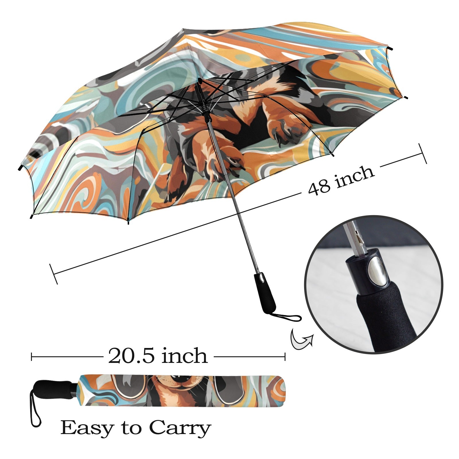 Dachshund Umbrella - Swirl