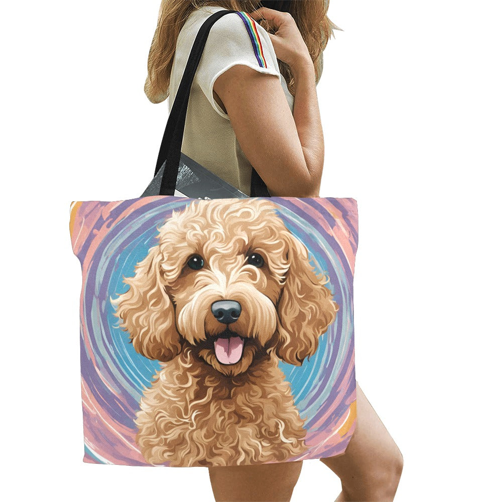 Goldendoodle Canvas Tote Bag - Swirl