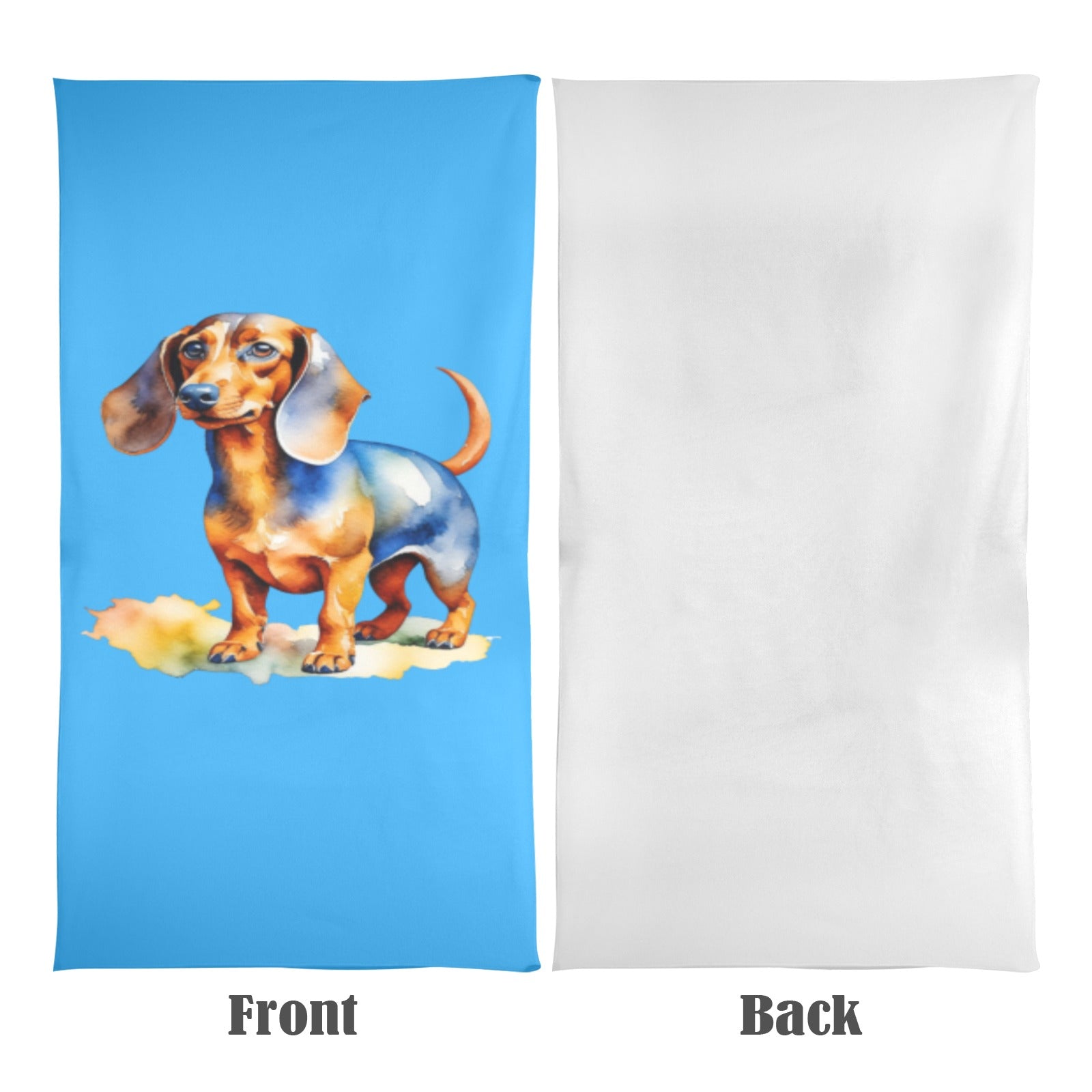 Dachshund Beach Towel - Watercolor