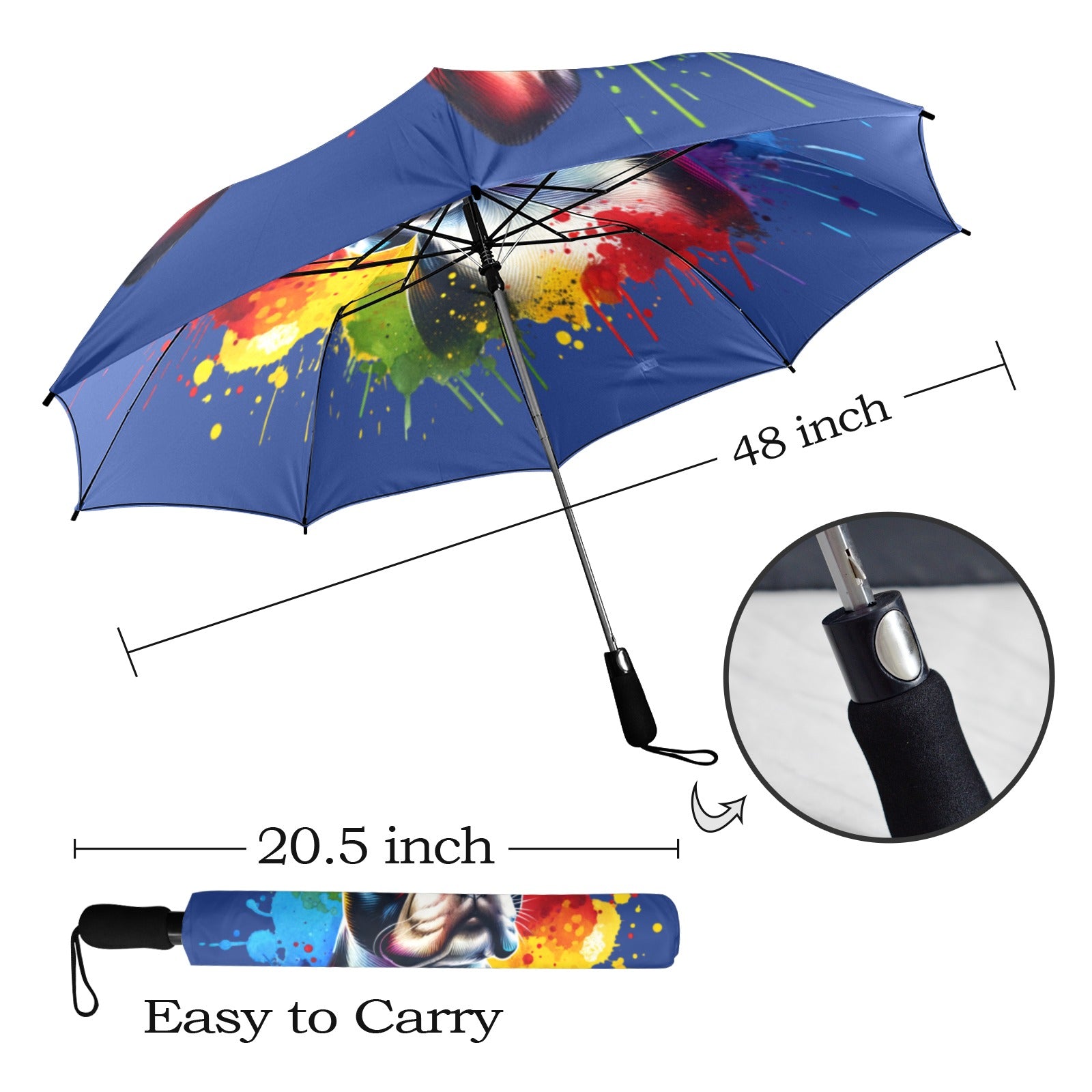 Boston Terrier Umbrella - Watercolor