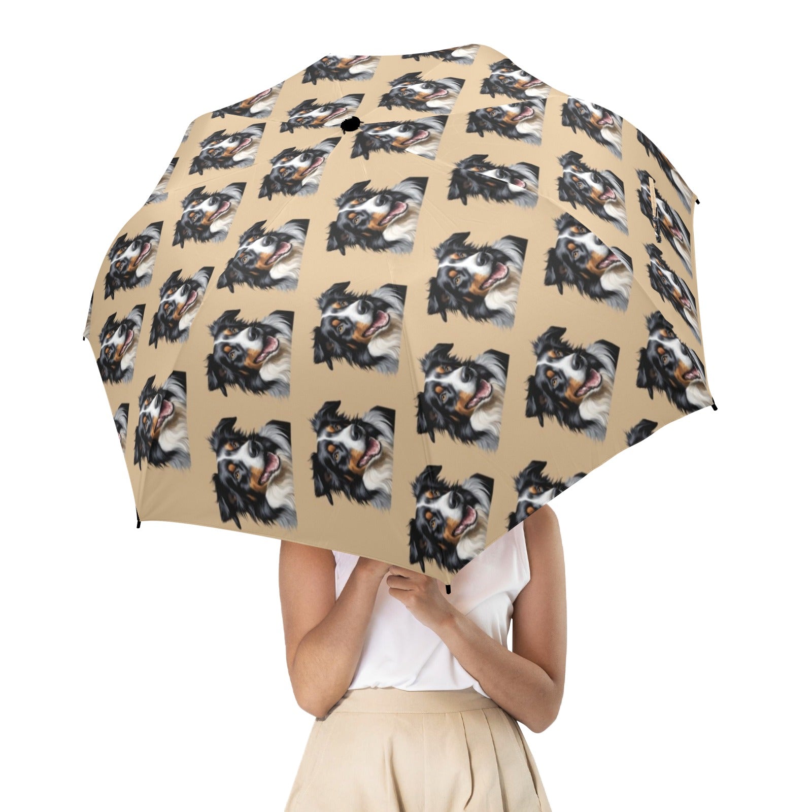 Border Collie Umbrella - Tri