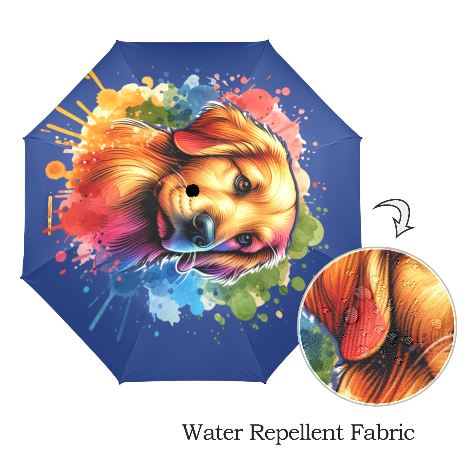 Golden Retriever Umbrella- Watercolor