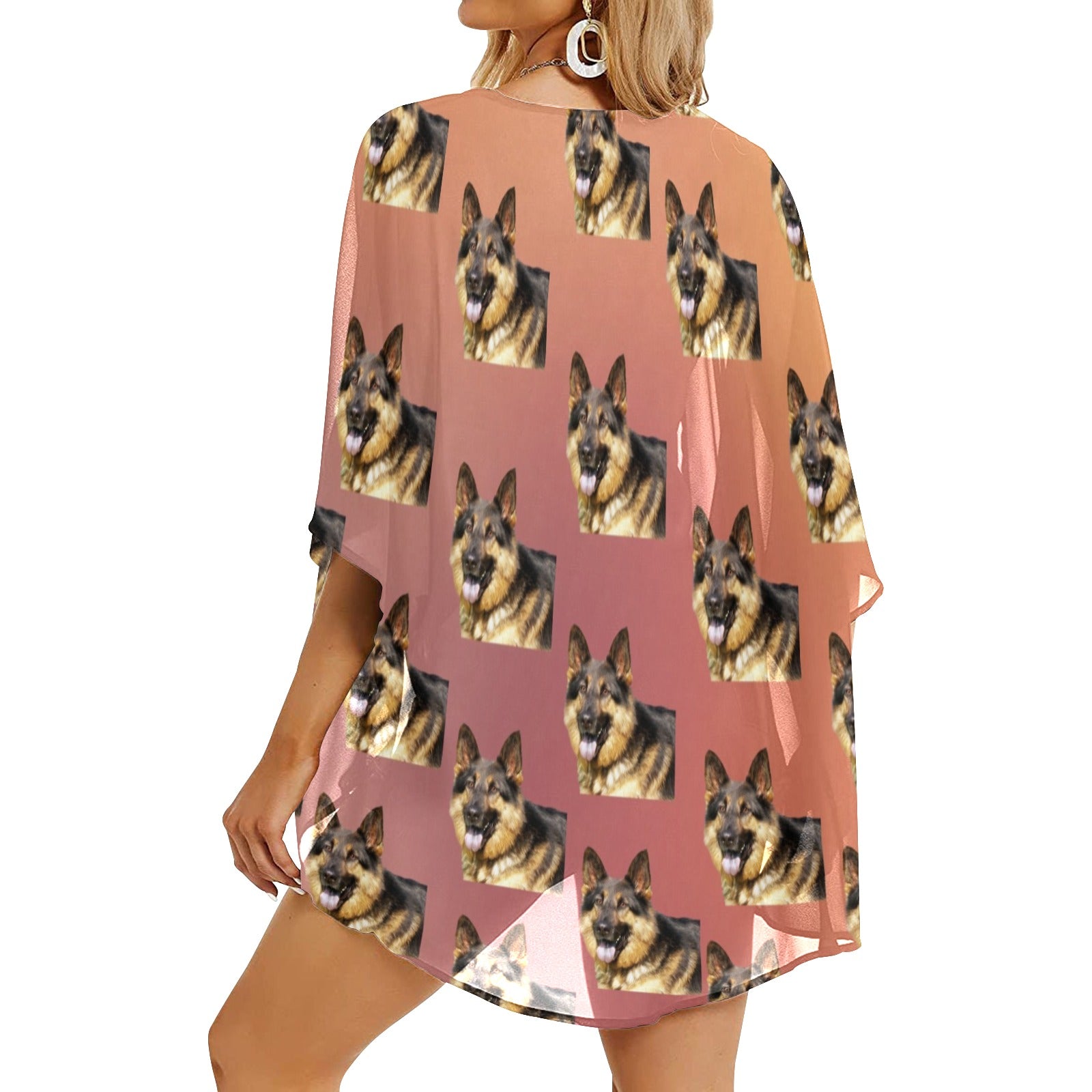 German Shepherd Chiffon Cover Up