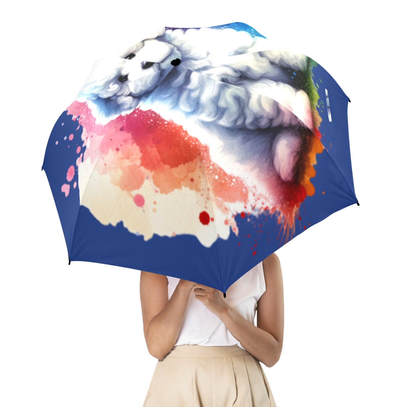 Bichon Puppy Umbrella - Watercolor