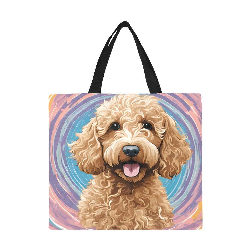 Goldendoodle Canvas Tote Bag - Swirl