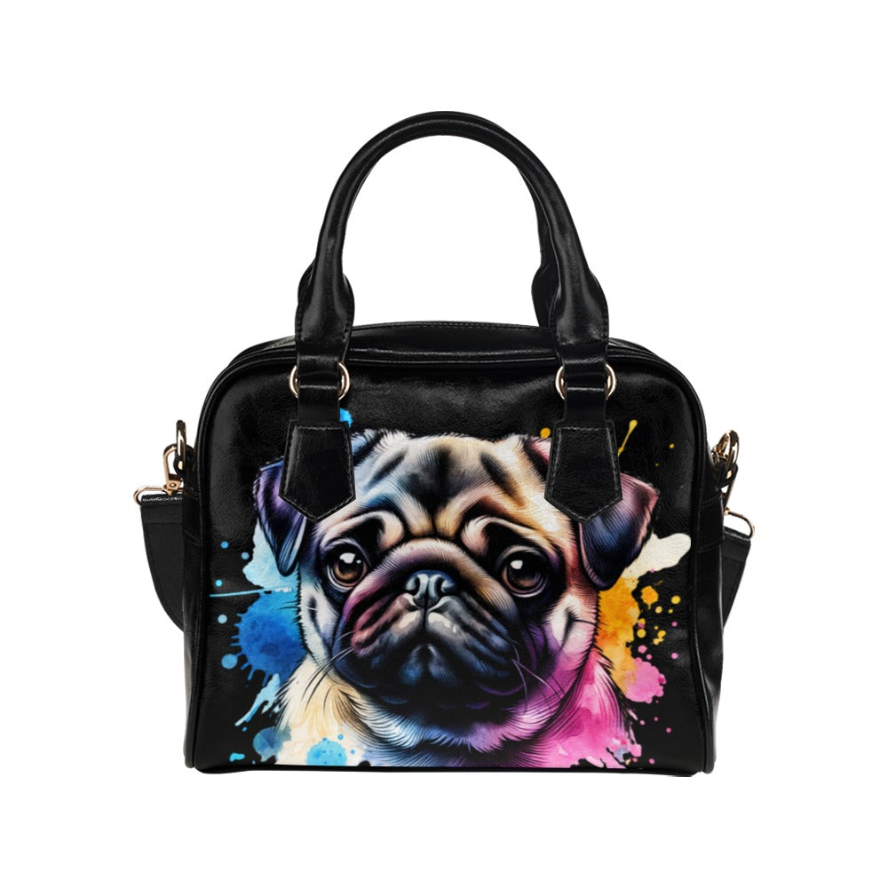 Pug Shoulder Bag - Watercolor