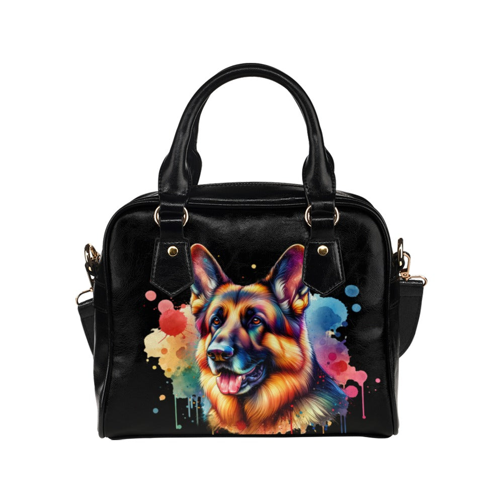 German Shepherd Shoulder Bag - Watercolor