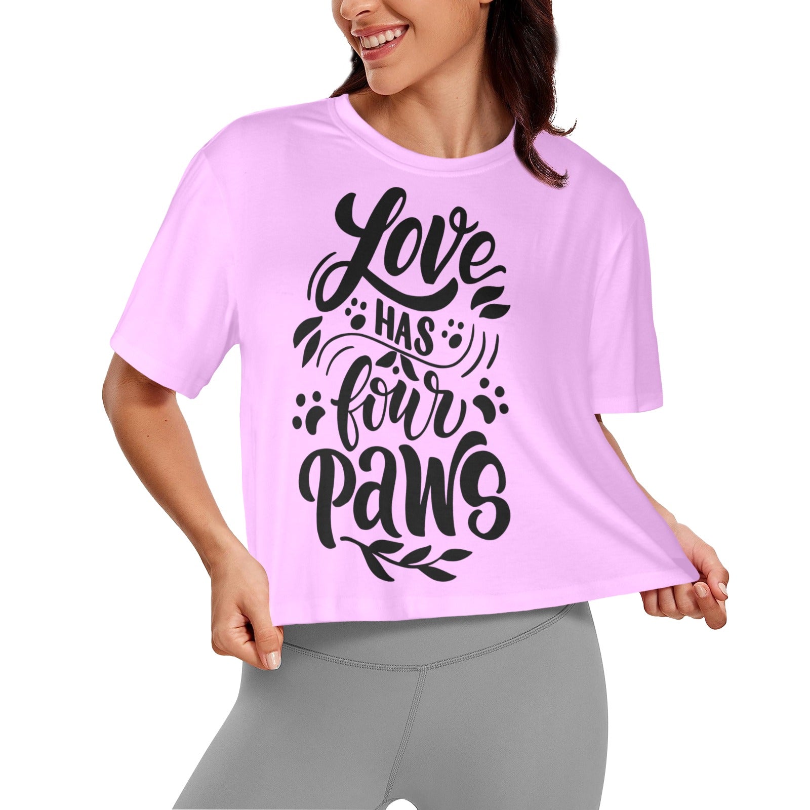 Love Has 4 Paws Cropped Shirt