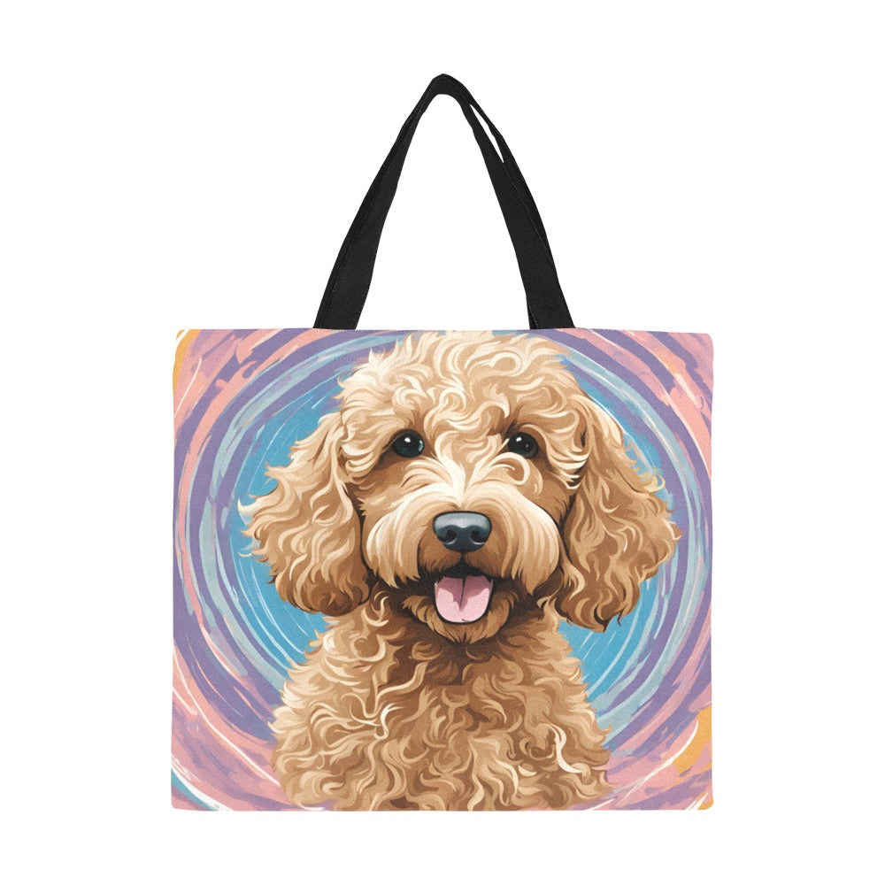 Goldendoodle Canvas Tote Bag - Swirl