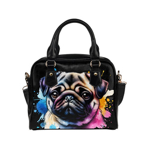 Pug Shoulder Bag - Watercolor