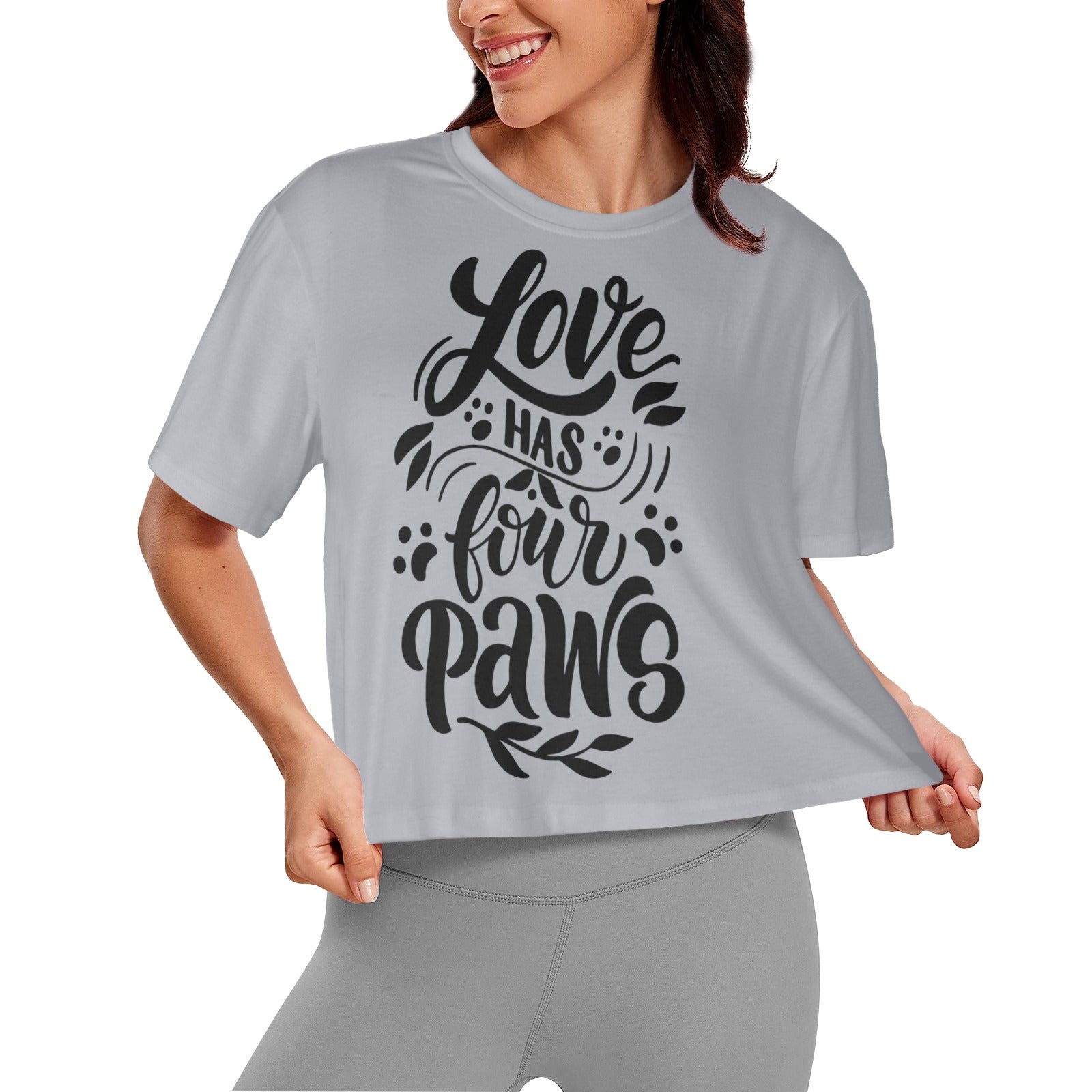 Love Has 4 Paws Cropped Shirt