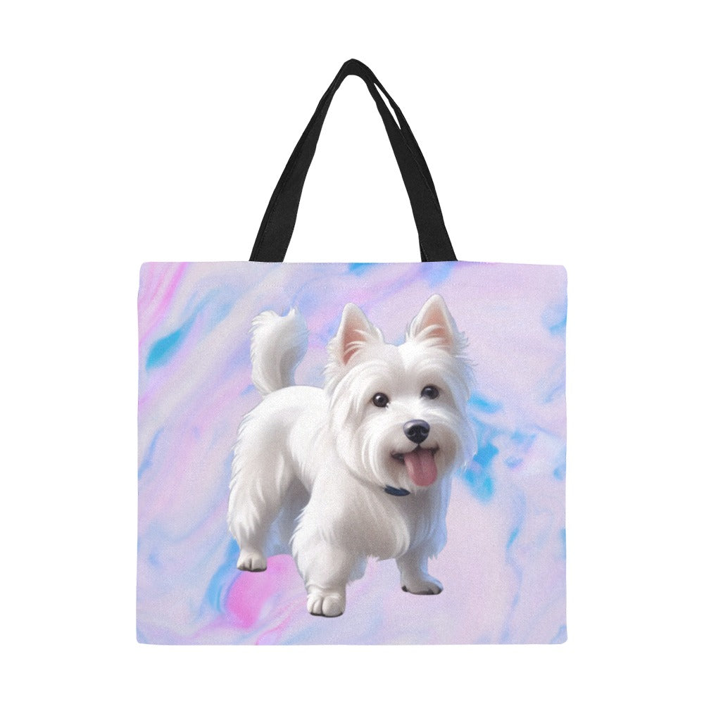 Westie Canvas Tote Bag - Swirl