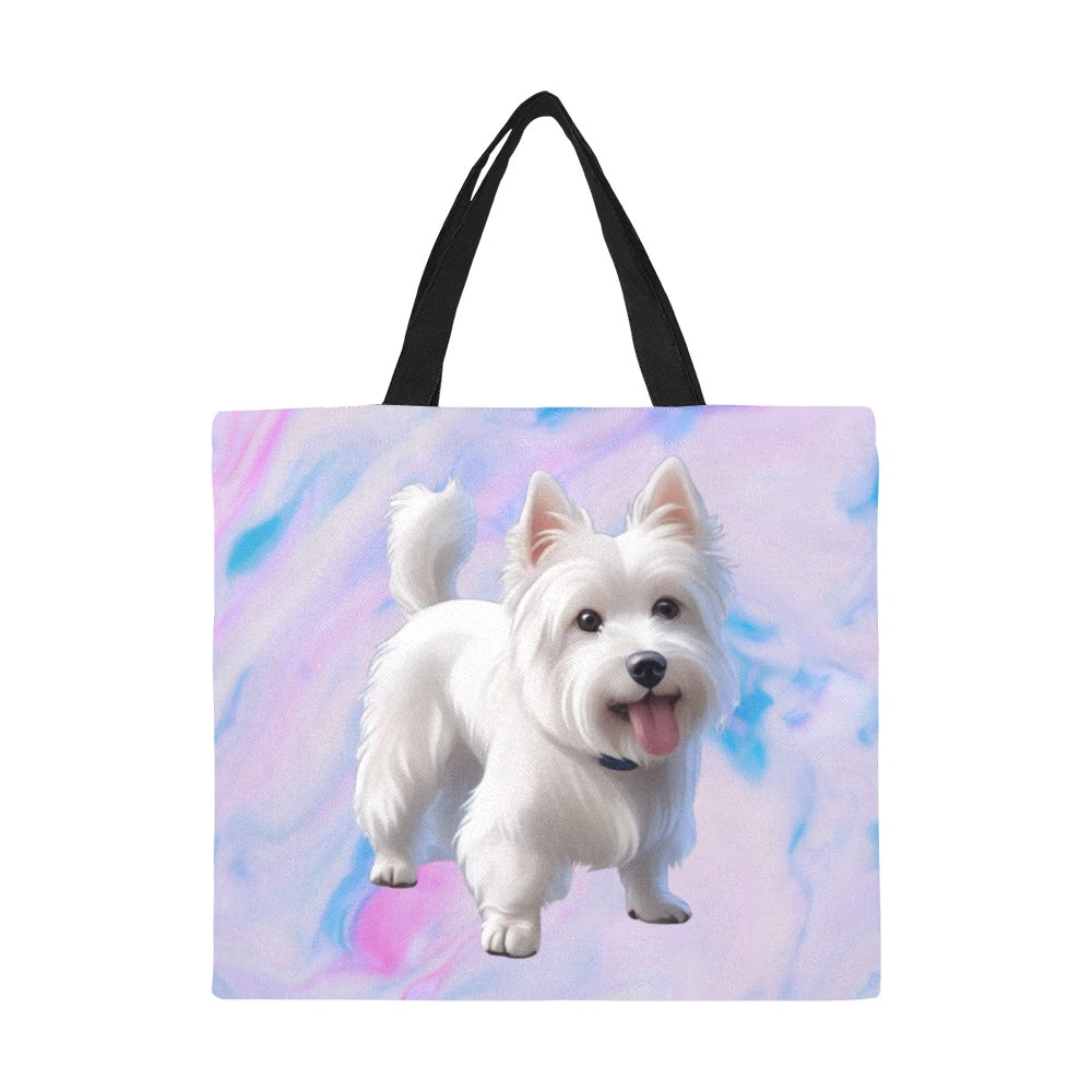 Westie Canvas Tote Bag - Swirl