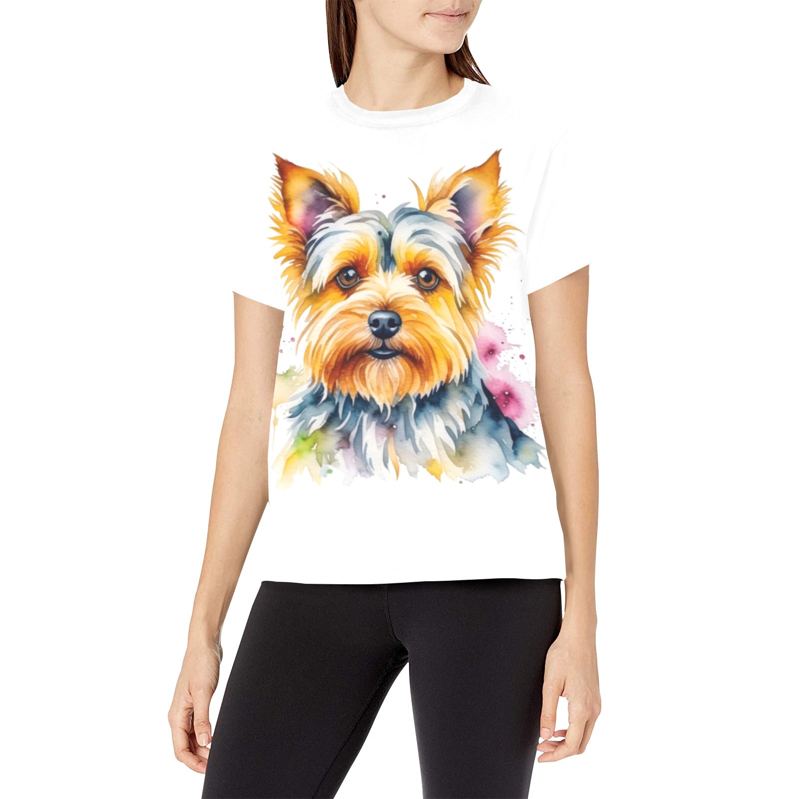 Yorkie Shirt - Watercolor