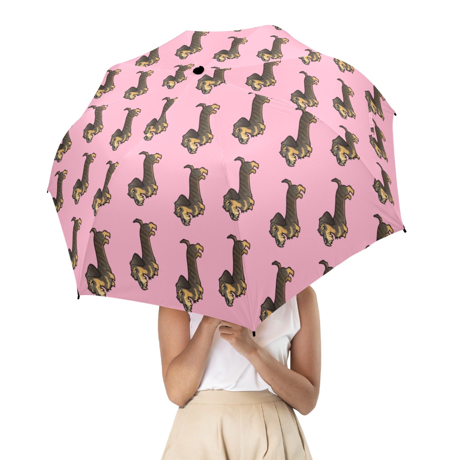 Wire Haired Dachshund Umbrella - Pink