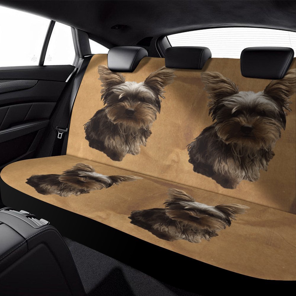 Yorkie Puppy Rear Car Seat Cover