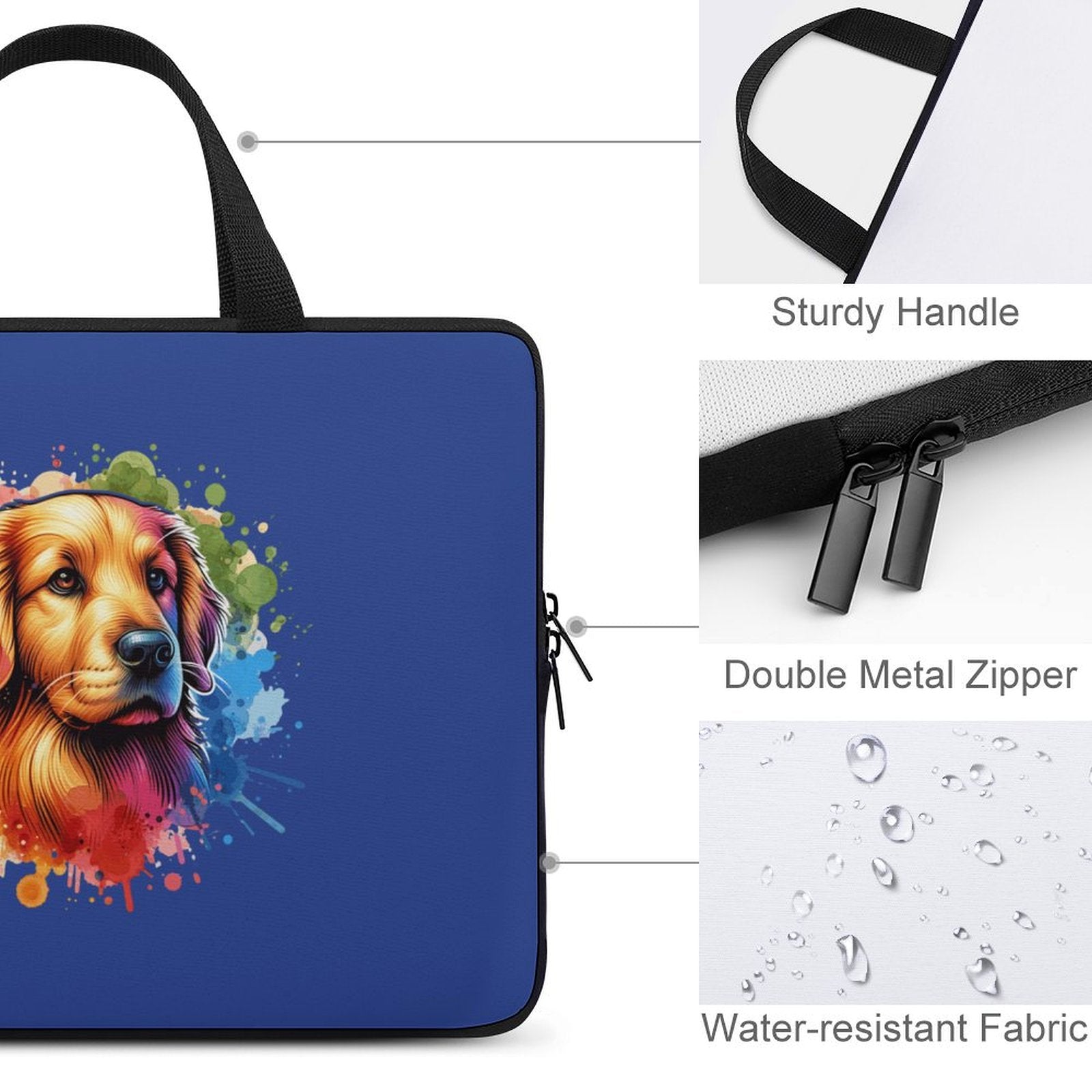 Golden Retriever Laptop Sleeve (Multiple Sizes) - Watercolor