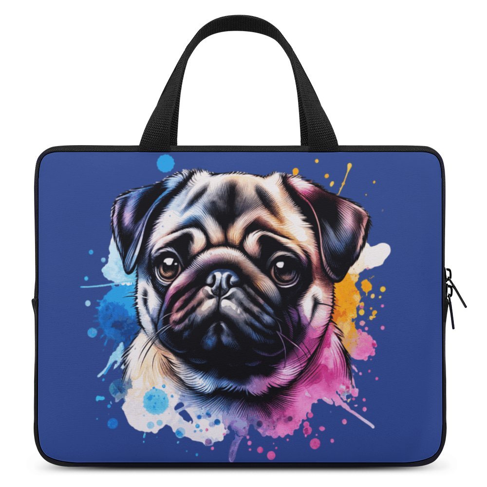 Pug Laptop Sleeve (Multiple Sizes) - Watercolor