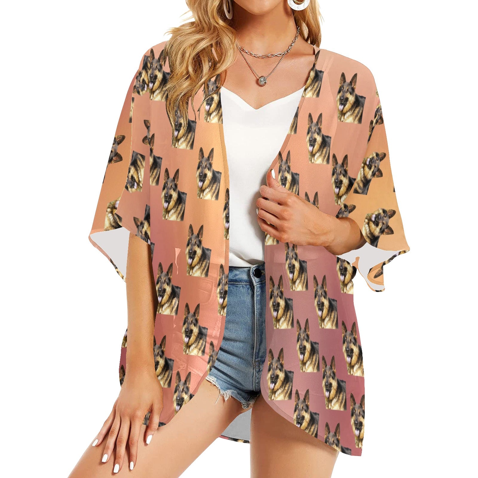 German Shepherd Chiffon Cover Up