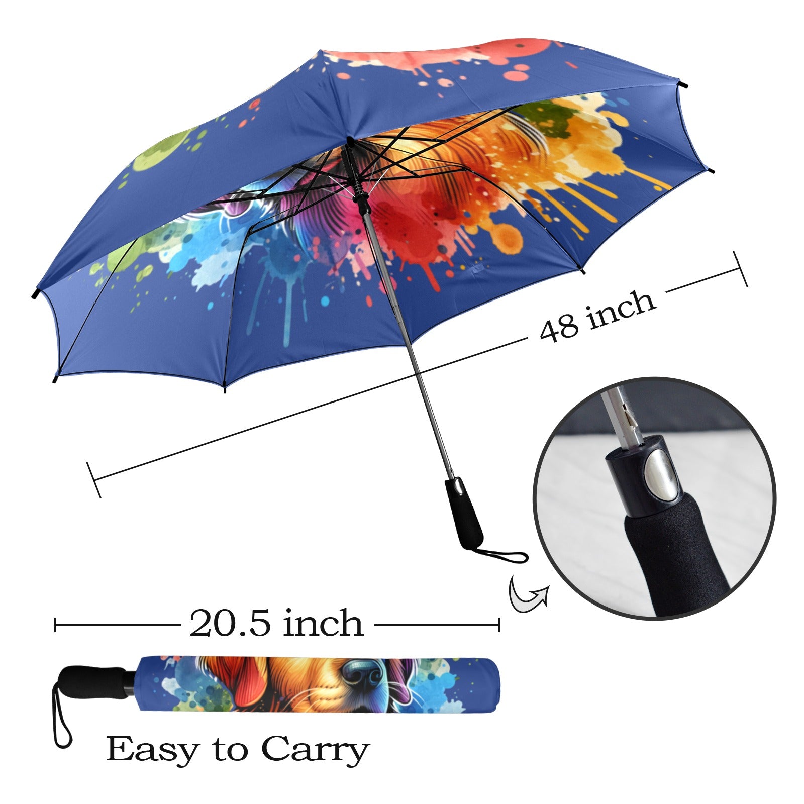 Golden Retriever Umbrella- Watercolor