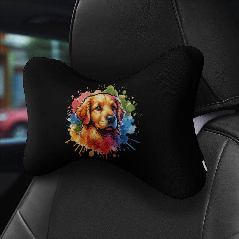 Golden Retreiver Car Pillows Set of 2 - Watercolor