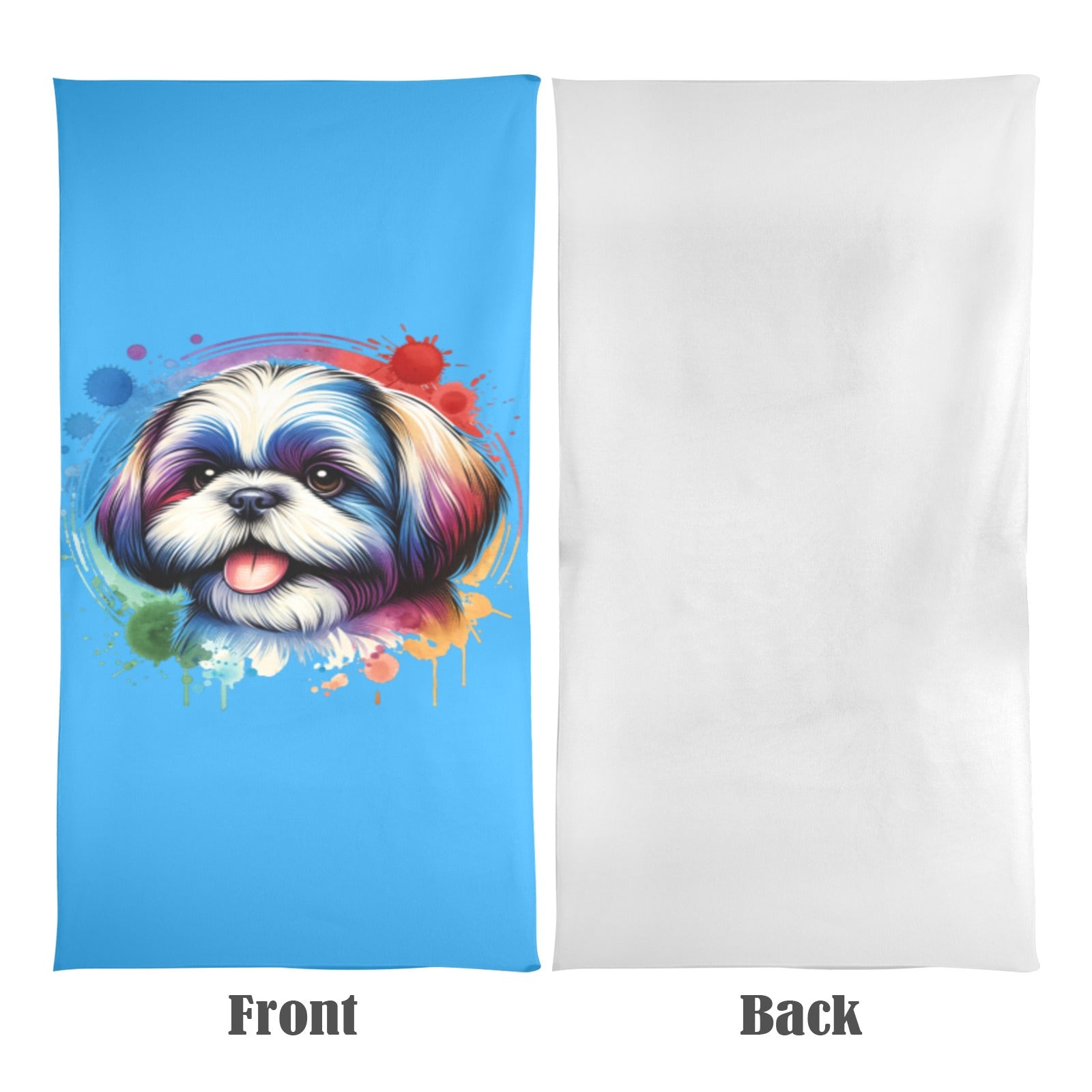 Shih Tzu Beach Towel - Watercolor