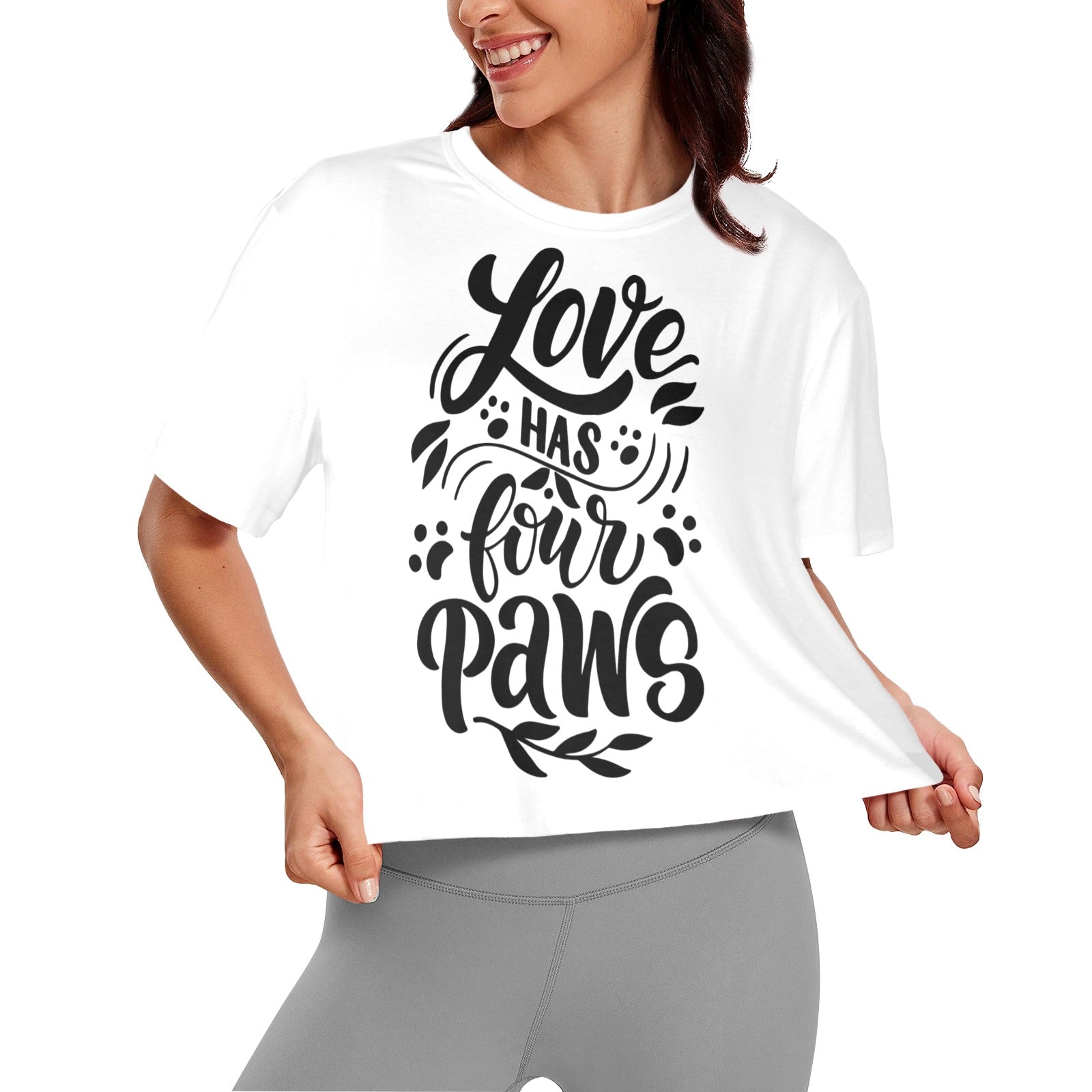 Love Has 4 Paws Cropped Shirt