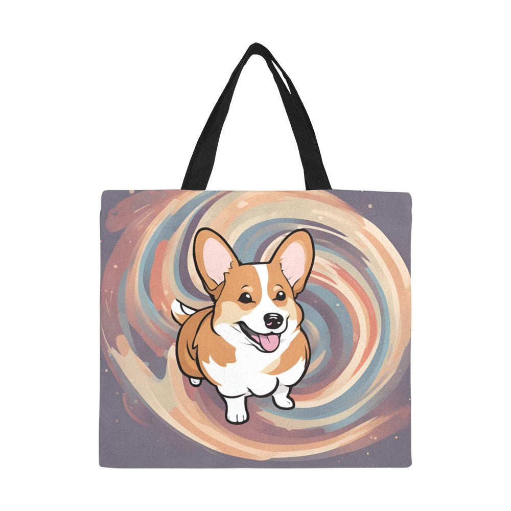 Corgi Canvas Tote Bag - Swirl